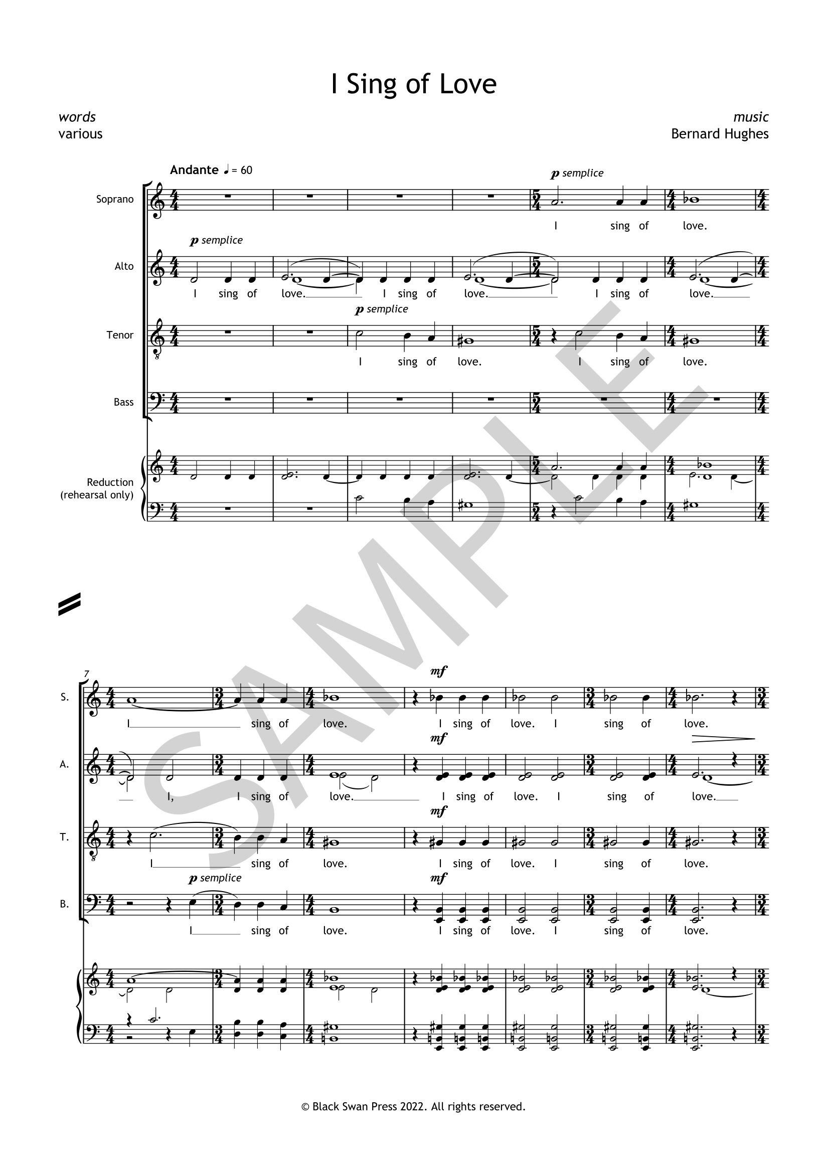 Bernard Hughes: I Sing of Love - Image 2