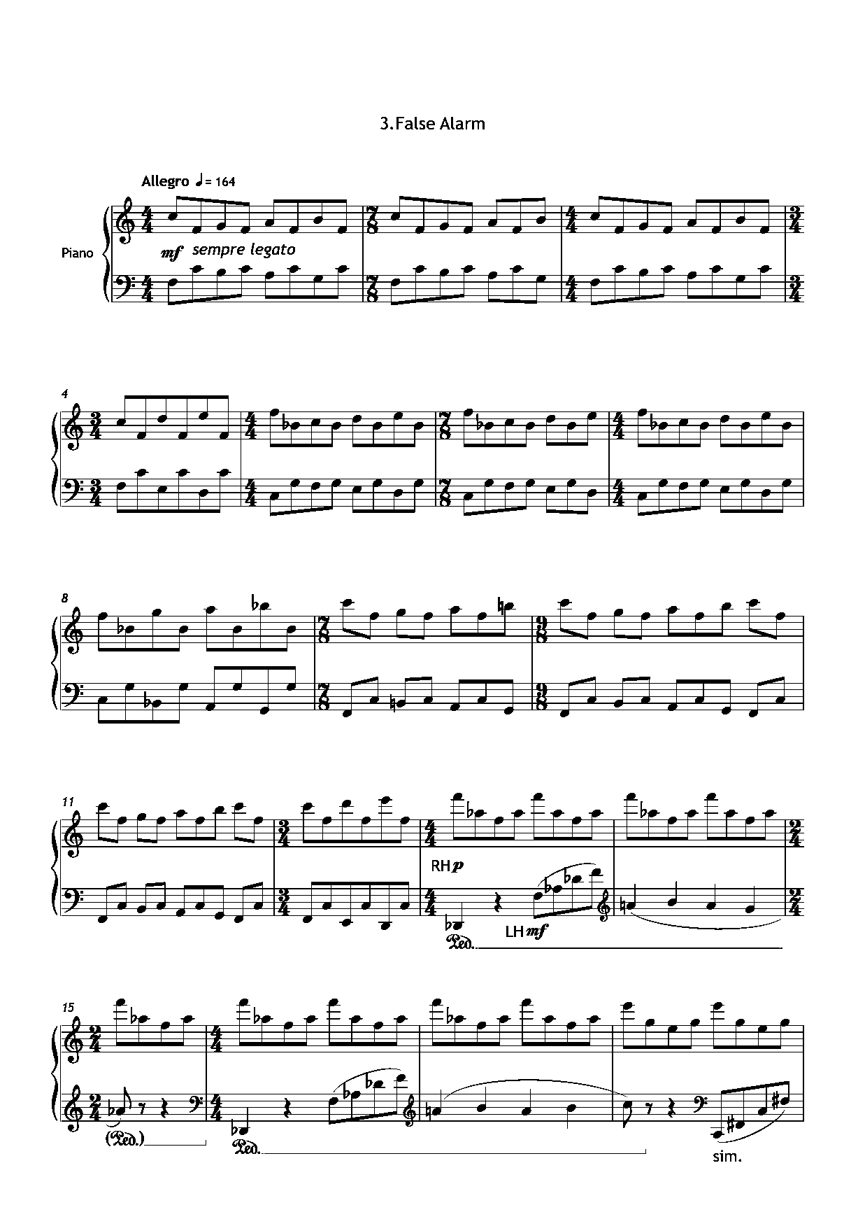 Bernard Hughes: Three Studies for piano - Image 4